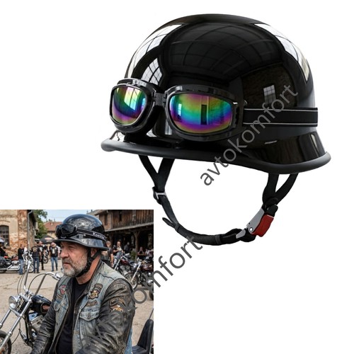 Casque moto rétro style - casque,