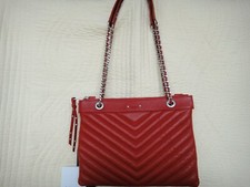 SAC CUIR IKKS "1440 REPORTER" VERMILLON NEUF ÉTIQUETTE