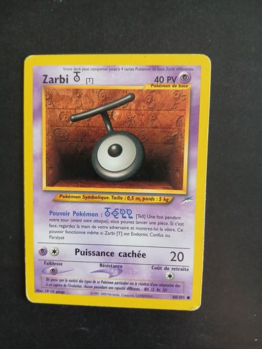 Carte pokémon zarbi t - zarbi,