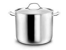 Gigantos - Grand pot en inox avec couvercle Ø 26 cm hauteur de 19 cm 9.5 litr...