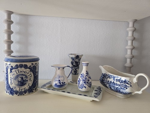 Lot faience bleue delft myott - faience,