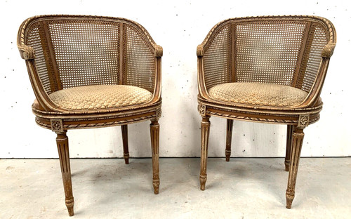 Paire fauteuils corbeille - fauteuils,
