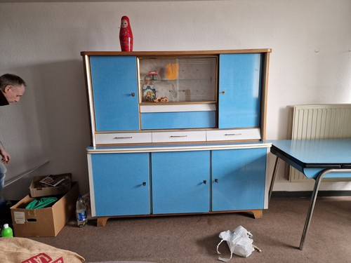 Buffet formica design - formica, bleu