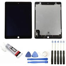 ECRAN COMPLET: VITRE + ECRAN LCD POUR iPad Air 2 A1566 A1567 NOIR +OUTILS+COLLE