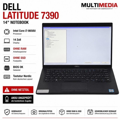 Dell latitude 7390 8650u - 7390, i7-8650u
