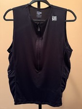 DeSoto Men's Skin Cooler Half Zip Tri Top Black Size LARGE