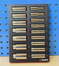 Würth Zèbre Steckschlüssel Satz Nüsse 1/2 Pouces Long Mousse Découpée Chariot