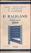 MARCIGNY (71) SHUTTER METAL BLADE FACTORY & VENTILATION ""Ets. "BALIGAND""