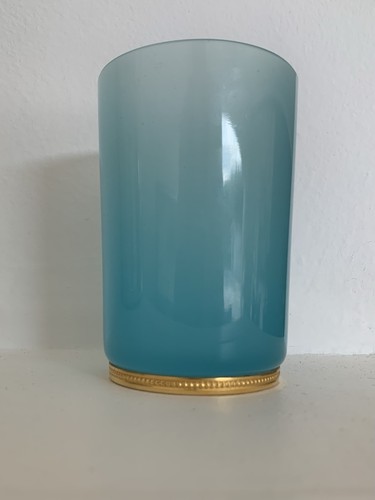 Verre opaline bleue - verre, en