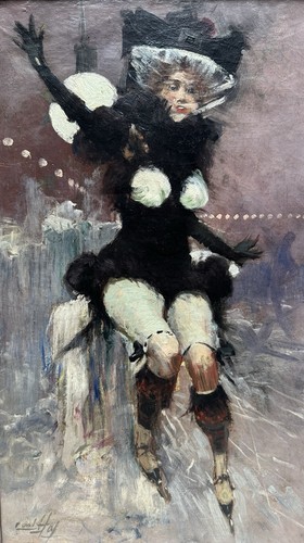 Tableau ancien patinage - tableau,
