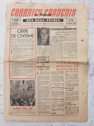 Journal ancien courrier - journal,