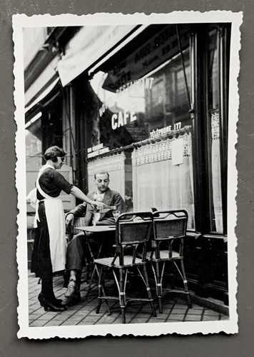 Photo ancienne terrasse café - photo,