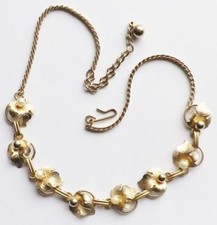 collier bijou vintage feuille