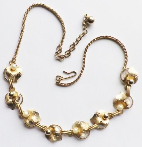 Collier bijou vintage feuille - collier,