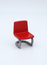 PLAYMOBIL chaise rouge grise -