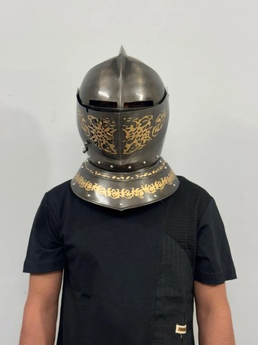 Casque médiéval acier - médiéval,