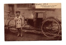 Cpa 59 children's bike and trailer model 1923 HEBRANT. Patented Craftsman in Feign