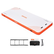 VEVOR Quai flottant gonflable 4,57 x 1,82 m tapis de plate-forme avec échelle