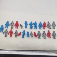 Vintage 1960's PALMER Lot of 24 Plastic Space Men Astronaut Figures Toys Monkeys