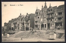 Old postcard Westende, La Digue 