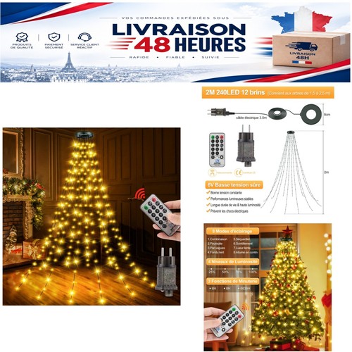 Guirlande lumineuse sapin - guirlande,