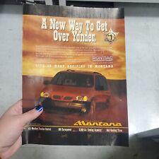 1998 Pontiac Trans Sport Montana Minivan Vintage Magazine Print Ad/Poster