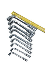 Facom 9 Piece Angled Socket Wrench 8mm- 19mm 6 Point Set Metric Nice New No Box