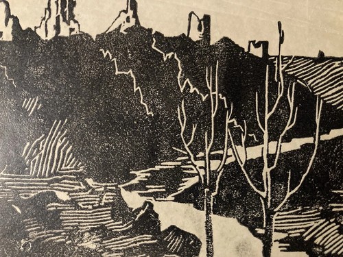 Gravure xixe bois paysage - paysage, a