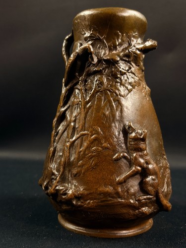 Vase piriforme bronze - , xixe