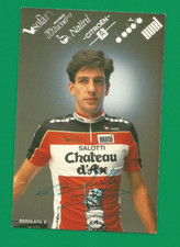 CYCLISME carte cycliste BADOLATO ETTORE équipe CHATEAU D'AX 1989 Signée