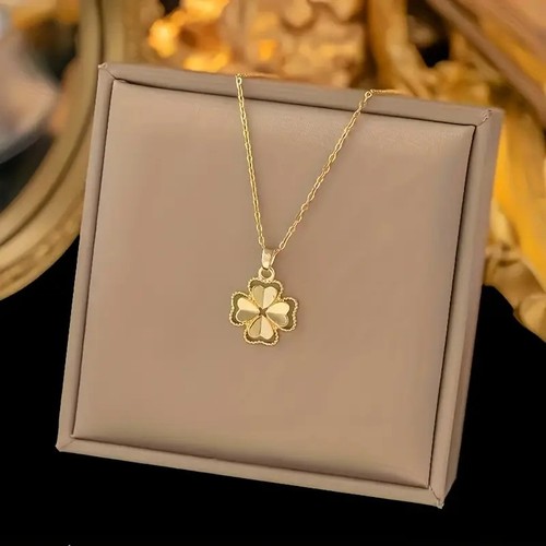 Collier femme trèfle - , zircon