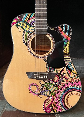 Unique hand painted washburn - hand-painted,