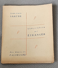 Explication de l'Étranger, Édition original de JEAN-PAUL SARTRE, Palimugre 1946