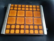 Dessous de Plat métal  et carreaux    années 50 60  70  vintage 