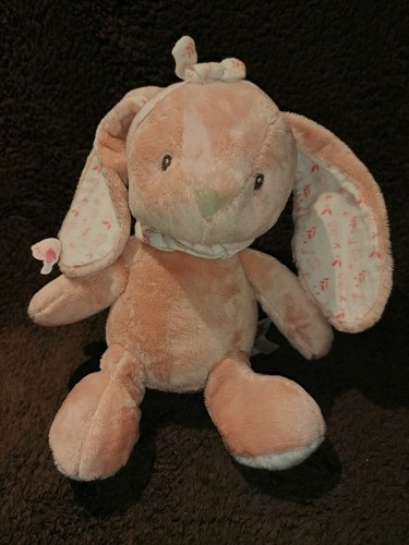 Doudou peluche lapin rose