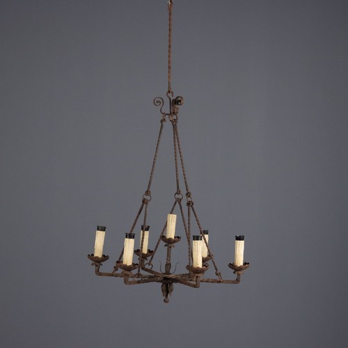 Lustre ancien fer - forgé, 7