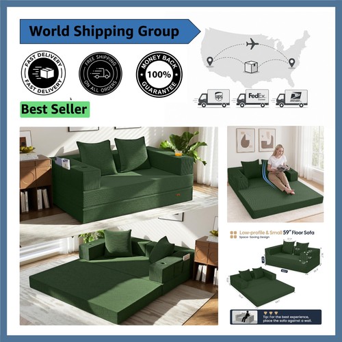 Elegant small green futon - elegant, sofa