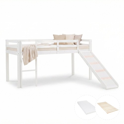 Lit mezzanine 90x200 blanc