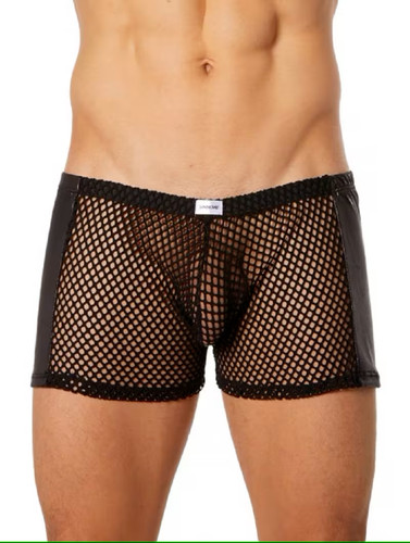 Boxer noir sexy lingerie pour