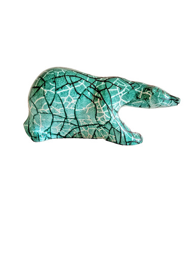 Sculpture ours raku vert - ours,