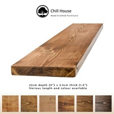 Étagère flottante rustique bois massif gros fait main avec supports 9 x 1,5