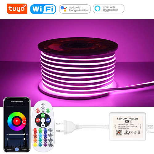 Ruban led rgb néon 220v - led,