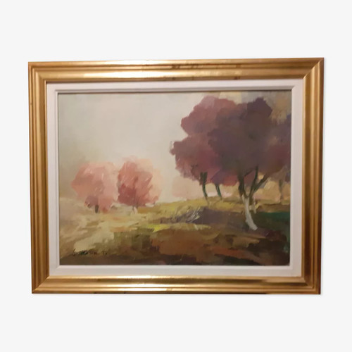 Peinture huile encadrée - l'huile,