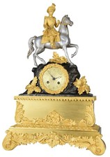EQUESTRE Kaminuhr Empire clock
