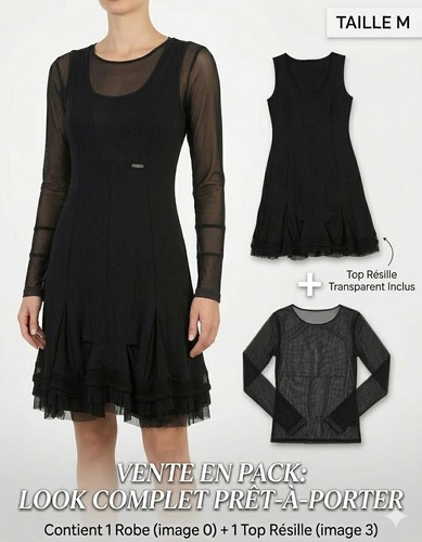 Pack robe noire - de, +