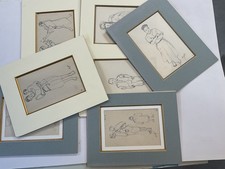 Lot de 7 dessins Orientalistes