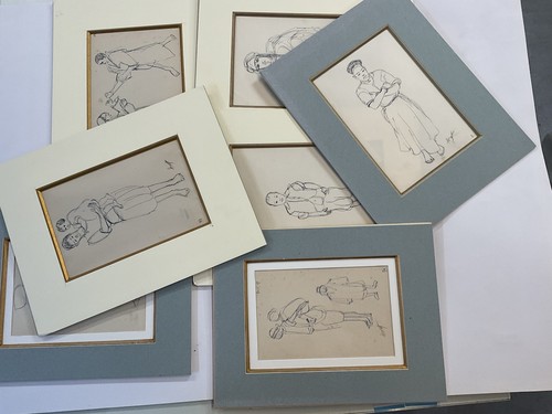 Lot dessins orientalistes - de, 7