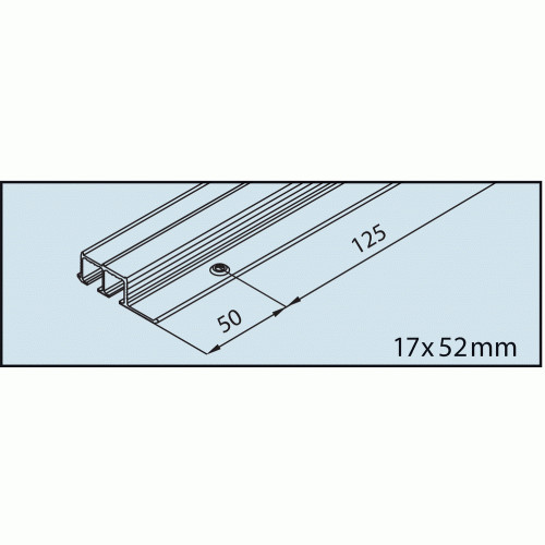 Rail double porte coulissante