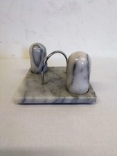 Salt and pepper shaker with marble top