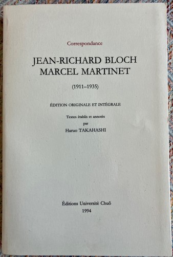 Correspondance jean richard - correspondance, jean-richard